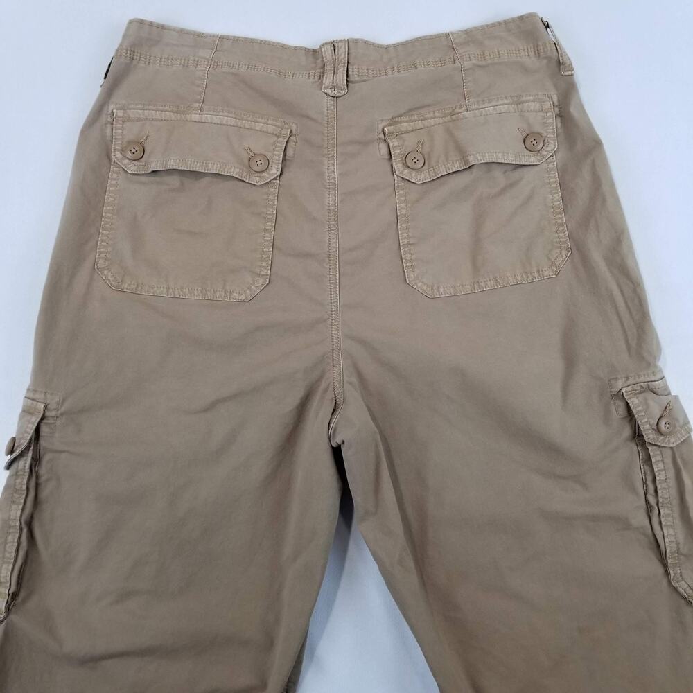 American Eagle Outfitters Pants Womens 16 Beige Baggy Jogger Cargo Stretch Twill - Picture 8 of 12